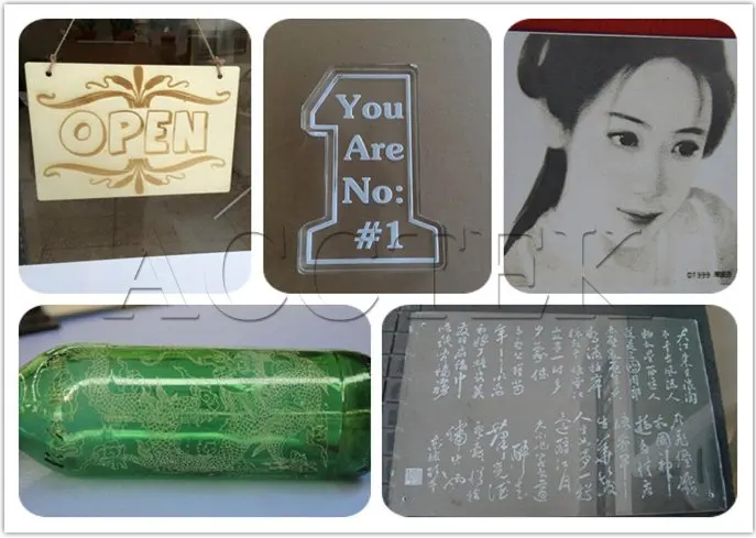 Laser 90w wood acrylic cloth co2 laser cutting machine AKJ6040 of nonmeal making