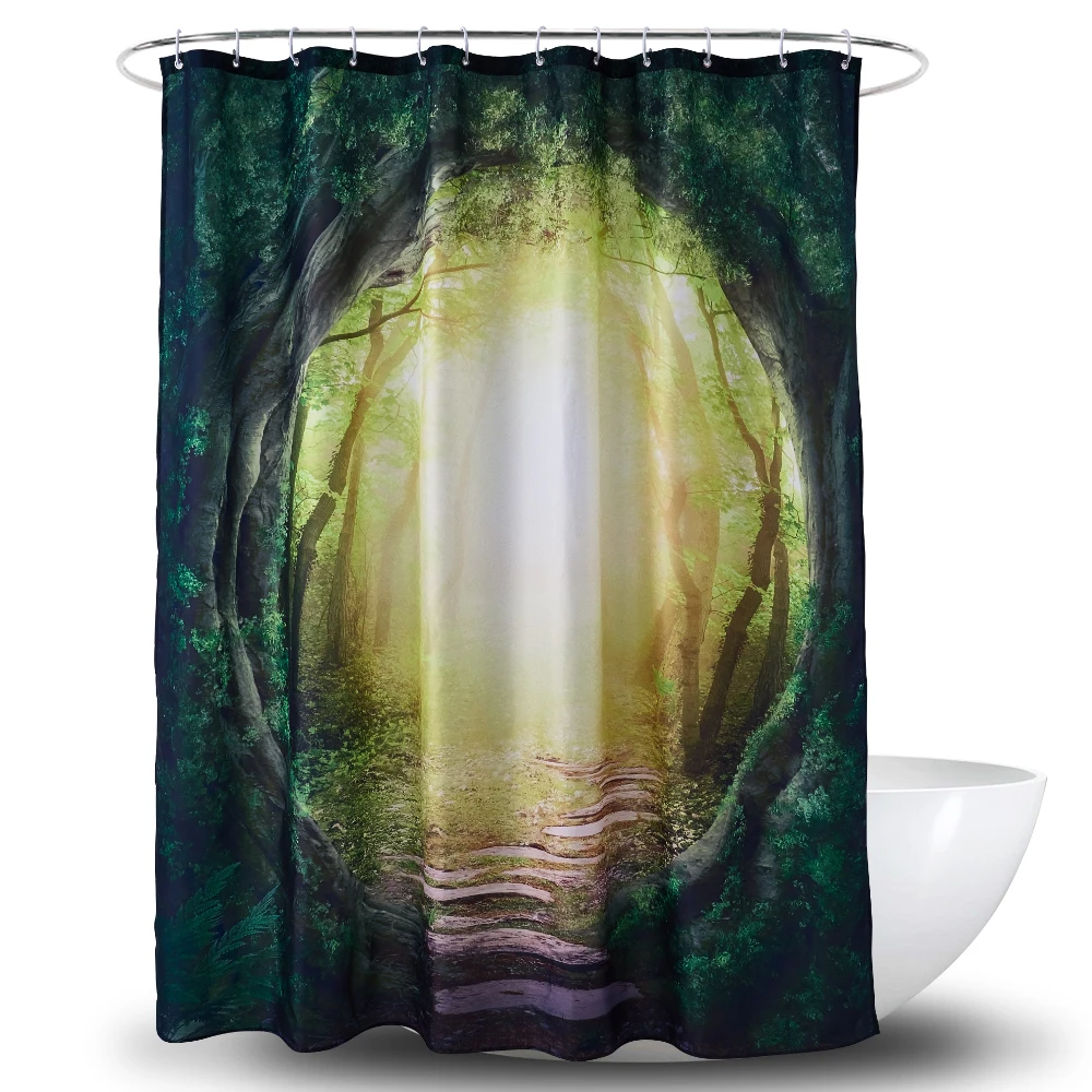 

Wholesale and Cheap Price Fabric Polyester Shower Curtain, Customized color