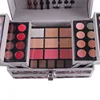 DHL free shipping Miss Rose makeup set Professional Cosmetic Case Makeup Kit Eye shadow Blush Mirror Concealer Case Suitcases
