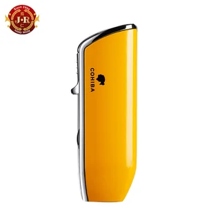 Image of wholesale COHIBA 3 Torch Jet Flame Windproof Cigar Lighter With Punch butane lighter torch CB-0307