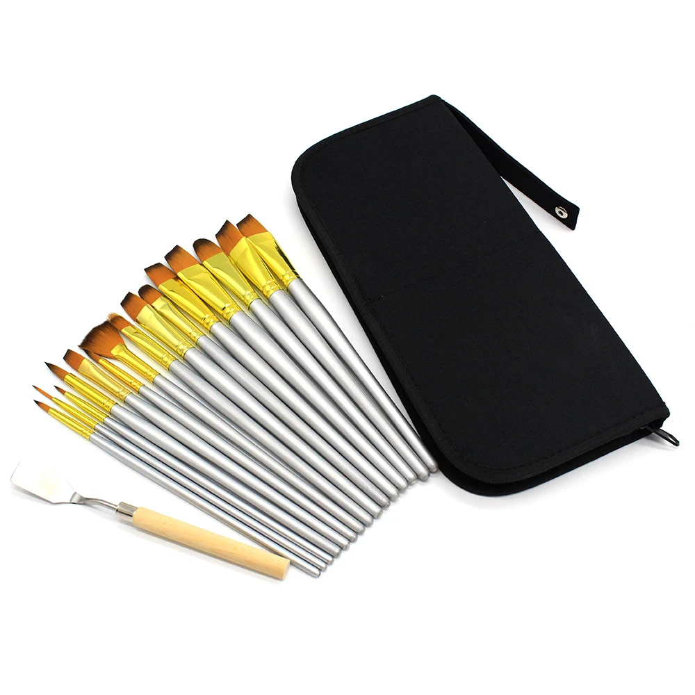 Different Shapes & Sizes Artist Paint Brush Set With Free Painting