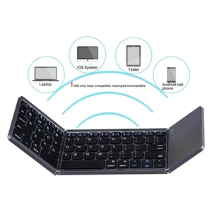 Factory wholesale foldable bluetooth keyboard with mouse touchpad