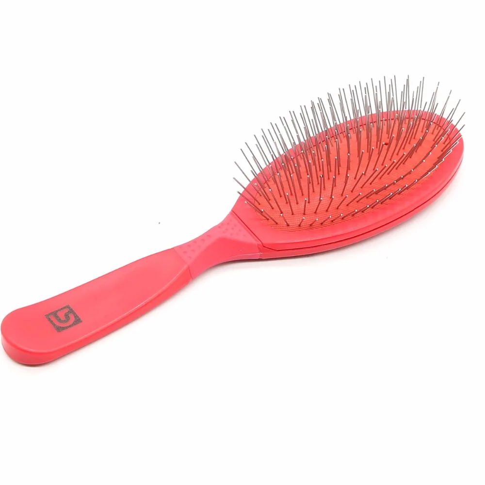 Pet lightweight massage hair pin brush with oval paddle