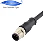 IP67 A code 3pin 4pin 5pin 8pin 12pin 17pin sensor waterproof connector m12 cable for CAN bus power