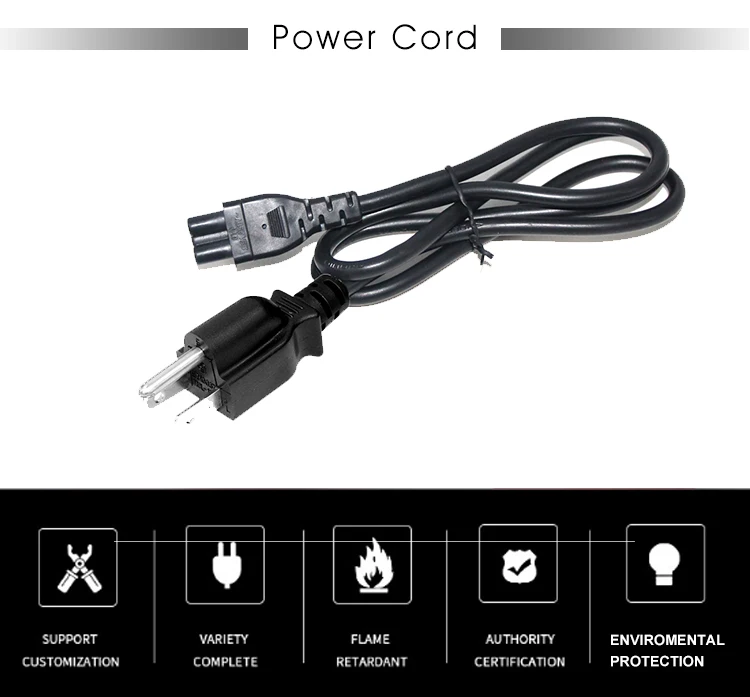 Iec 60320 C5 Extension Ac Reel Nema 5-15P Us Power Cord 9
