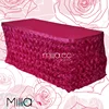 2017 New Design Spandex Top Cover Satin Rosette Rectangle Table Cover Cloth