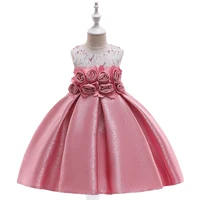 

Guangzhou Supplier Mqatz Girls Party Dresses Baby Flower Dress Satin Children Clothes L5110