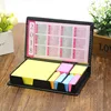 wholesale best selling desktop calendar sticky note with leather box