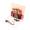 Custom Pop up Bell Card Handmade 3d Greeting Christmas Tree Cards with Note Card