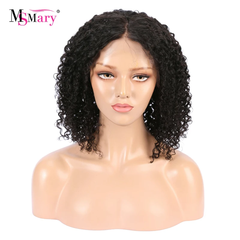 

8-16 Inch Lace Front Wig Kinky Curly Human Hair Lace Short Wig Women Wigs