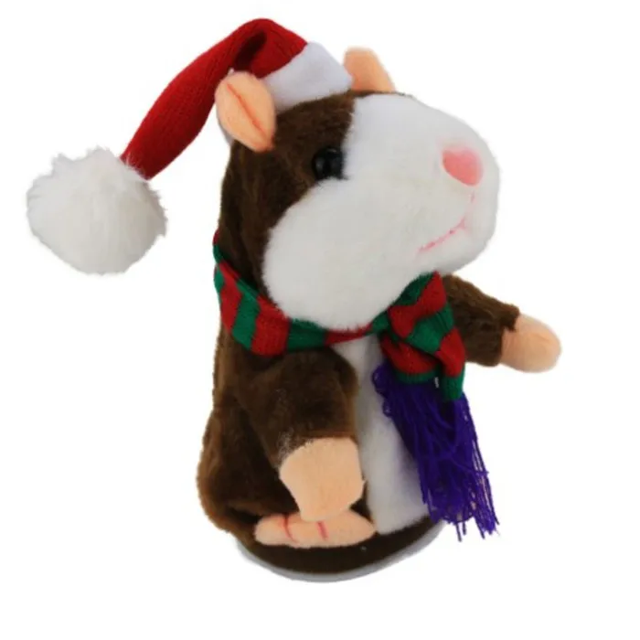 cute repeating talking plush hamster