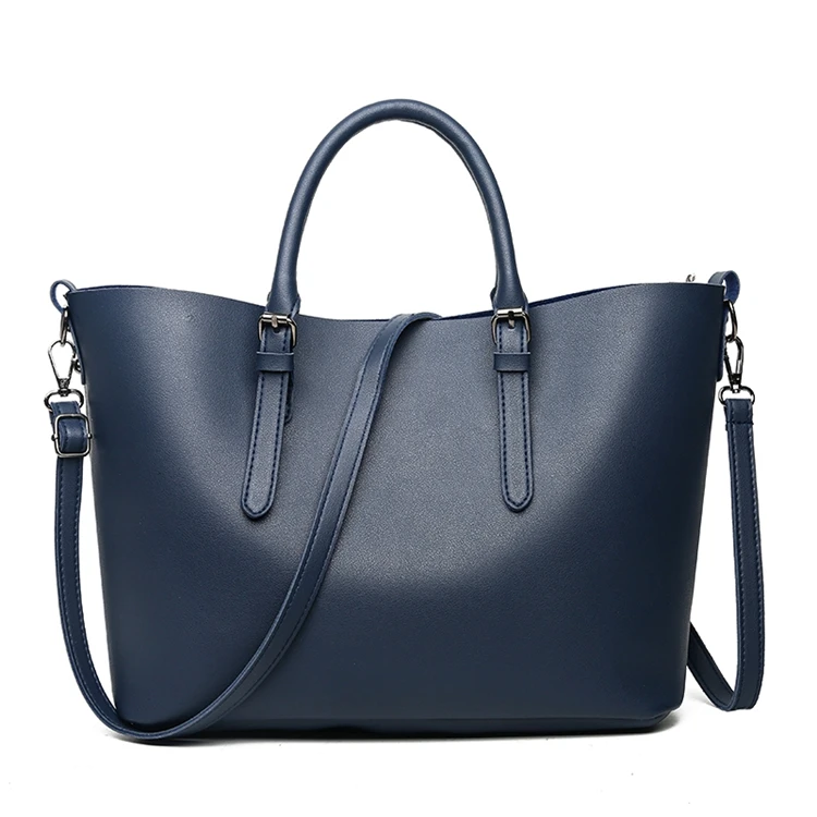 

China First Class Designer Turkey Girls Women Fashion Blue Pu Leather Bag Tote Handbag For Ladies, As picture
