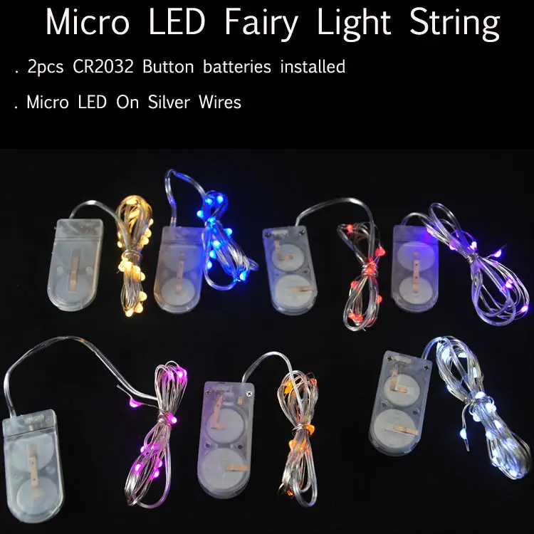 1m 2m Copper Silver Wire Led String Lights Waterproof Holiday 1m 2m Copper Silver Wire Led String Lights Waterproof Holiday Lighting For Fairy Christmas Tree Wedding Party Decoration