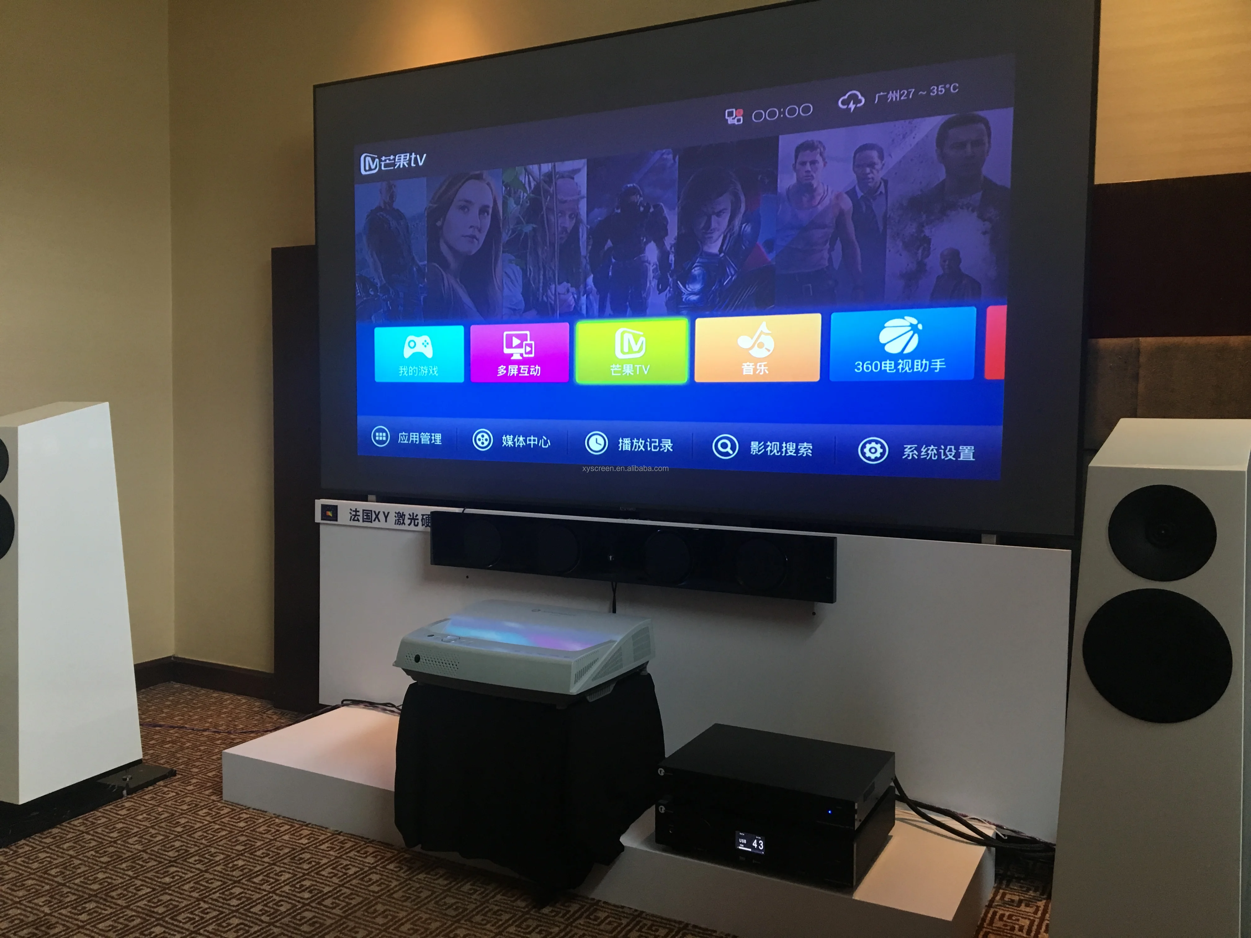 Projection screen,projector screen,alr screen,ambient light rejectin screen,XY Screen,PET Crystal