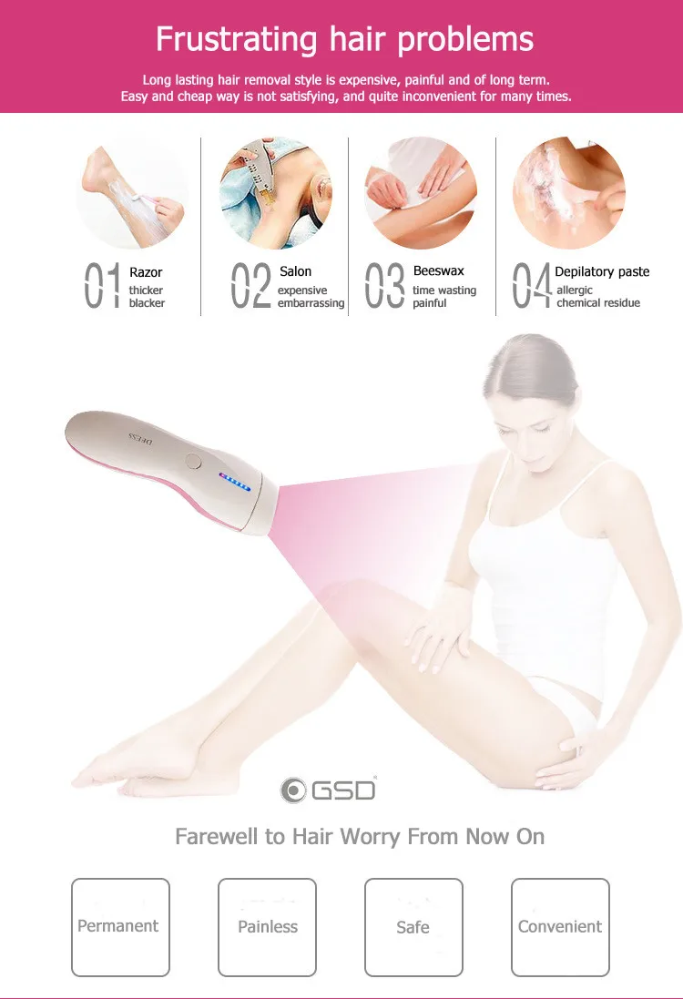 Daily Home Use Products Portable Ipl Hair Removal Machine With 3