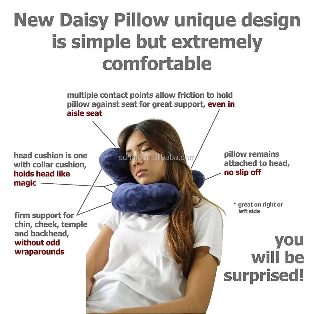 J U Shape Travel Pillow Comfortable And Supporting Airplane