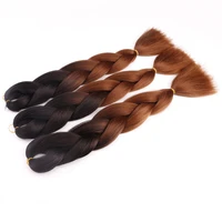 

Wholesale african women 100 synthetic 60 colors 24inch 100gram ombre color jumbo braids hair attachment for braids