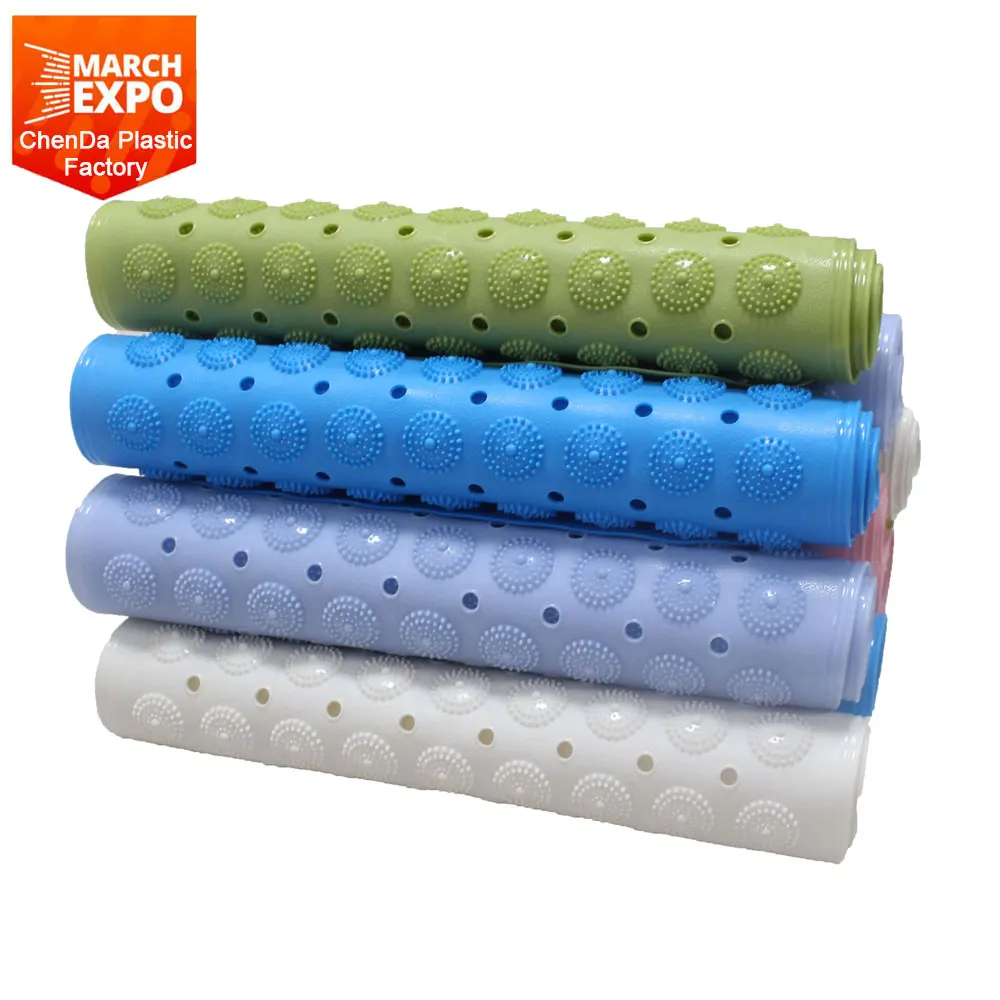 

Non slip PVC Safety Bathroom Bath Shower Mat with Suction Cups, Green, white, blueor customized