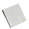 SHARE big plate white panel push button 2 gang 2 way electric power electric switch socket switch 250V 16A