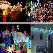 2016 Waterproof 10M 50LED Solar String Fairy White Lights Solar Panel For Party Xmas Outdoor Garden Tree Decoration Lamp