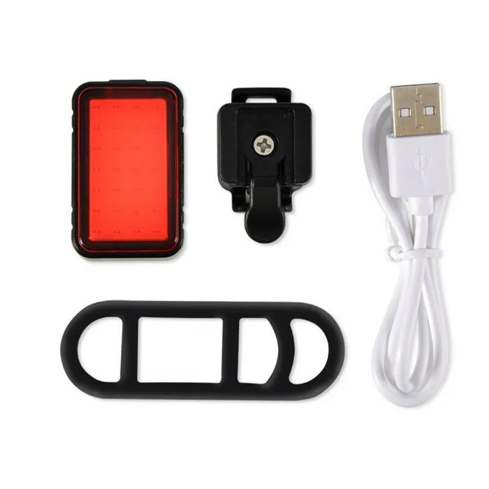 Mountain bike taillights USB Rechargeable Red COB bicycle rear light For night riding safety warning