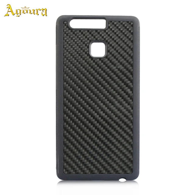 

100% Carbon Fiber Mobile Phone Case Covers For Huawei P9, Black