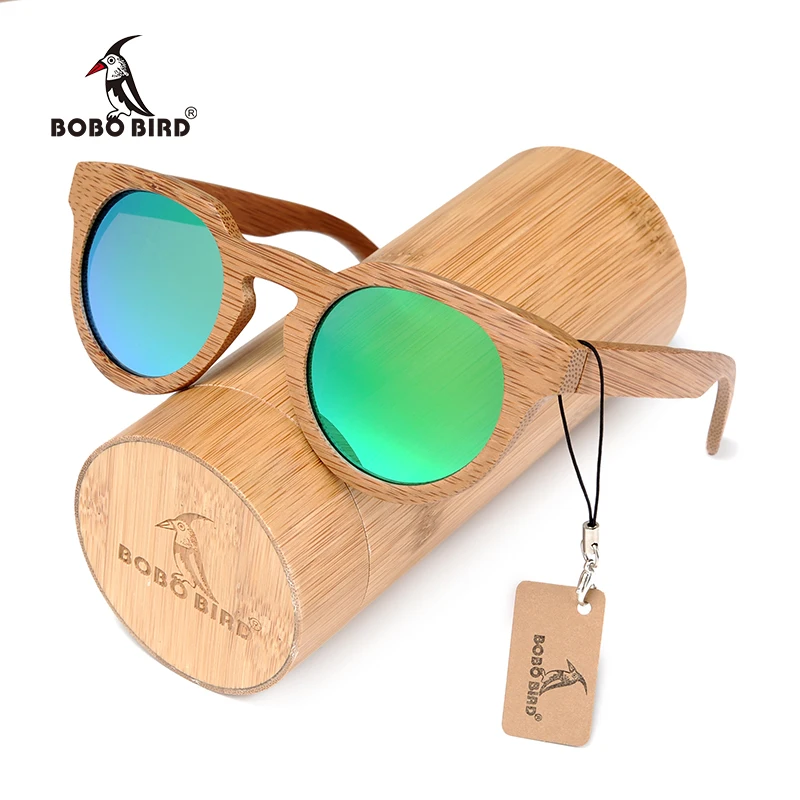 

BOBO BIRD custom bamboo wooden sunglasses with polarized men or women Cat's eye glasses dropshipping, Green