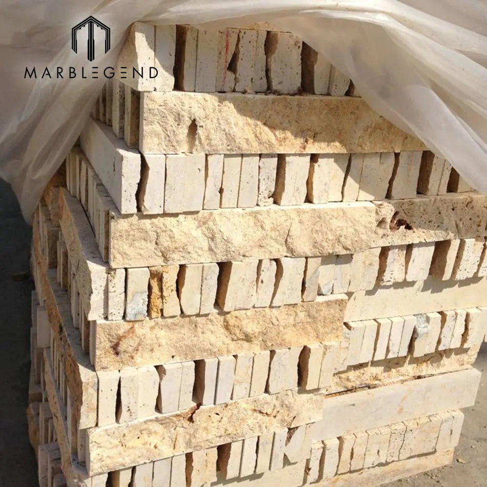 
Chinese beige travertine natural finished used for outside wall 