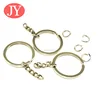 4 Link Keyring Blanks Key Chains Silver Tone Findings Split Rings