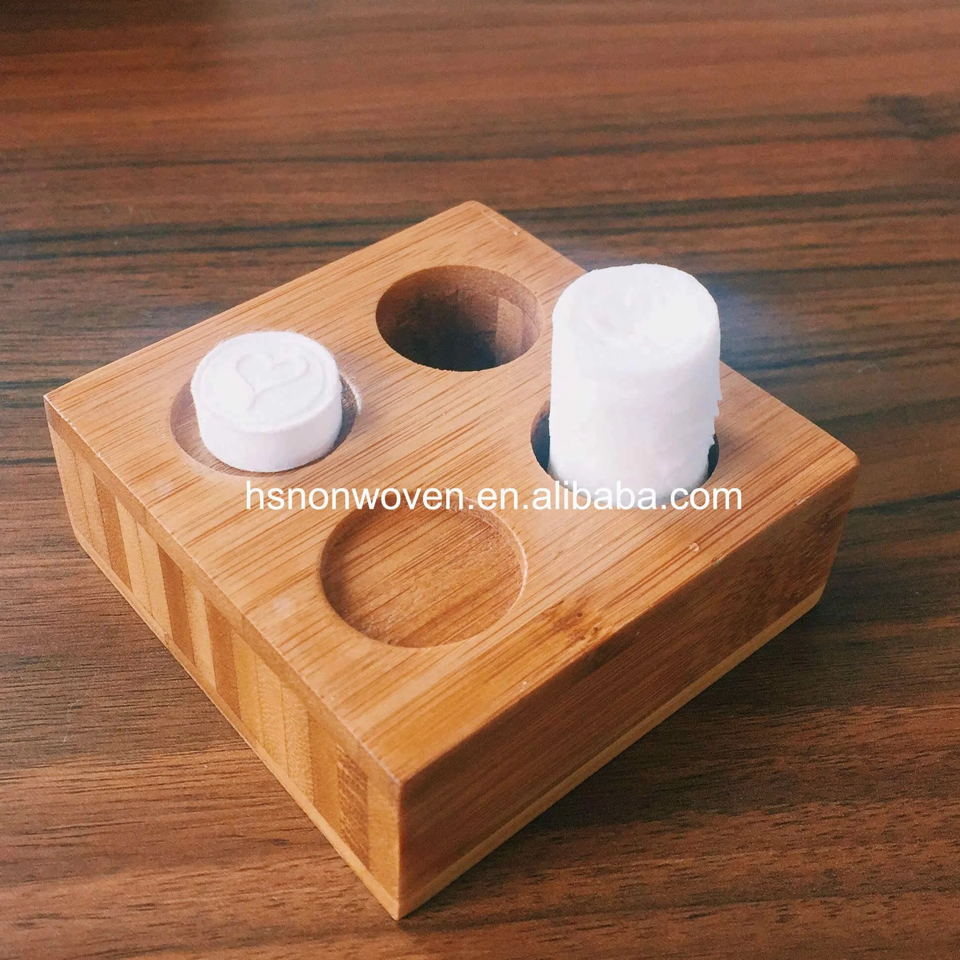 
bamboo towel holder wet towel dispenser magic towel tray 