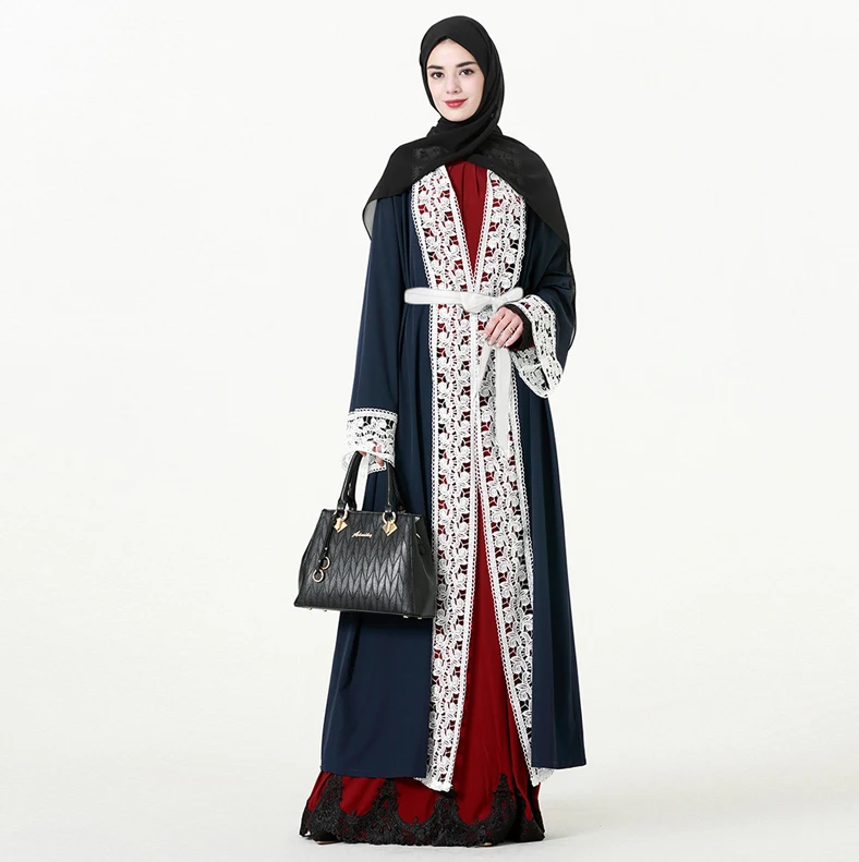 

Wholesale High Quality Fashion New Designs Casual Front Open Abaya 2018 Women Lady Muslim Clothing, According to the picture