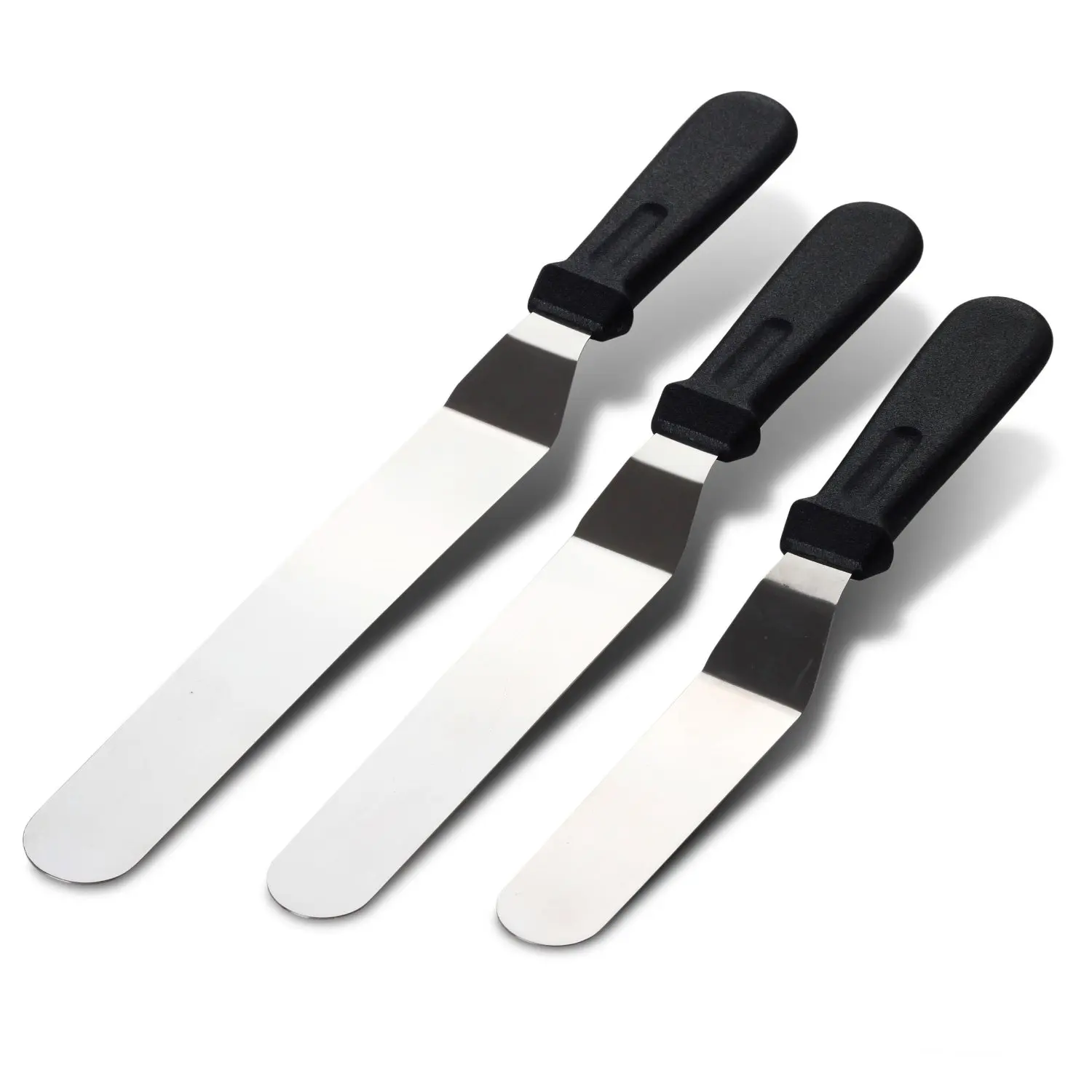 
Factory Wholesale Cake Decorating Angled Icing Spatula Set Stainless Steel Offset Frosting Spatulas 