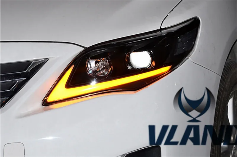 Vland Factory Auto Car Accessory Head Lamp For Camry 2009-2011 LED Headlight With Moving Signal Plug And Play