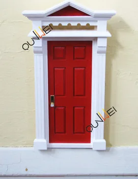 Dollhouse Accessories Christmas Doors Fairies Mini Wood Painted