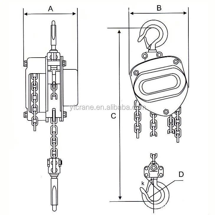 Chain Pulley Block Mechanism 1 Ton 2 Ton 1.5t Price Buy Chain Block 1
