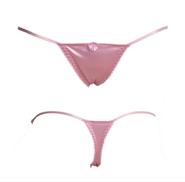 

Free shipping to USA Smoothly Silk G string Panties Women Satin thong