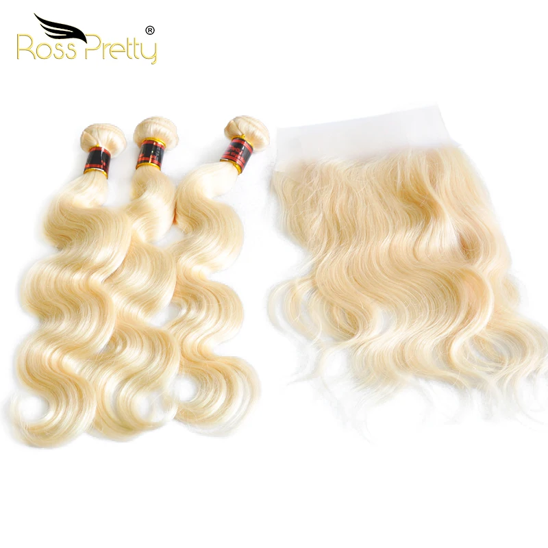 

Ross Pretty Body Wave Human Hair Extensions 100% Swiss Lace Frontal And Bundles 13x4 613 Bundles with Closure, N/a