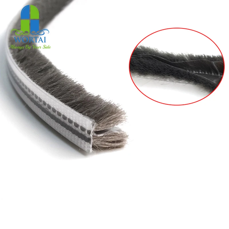 3p Grey Black Brown Color Anti-Dust Woven Pile Brush Weather Strip for  Aluminum Door and Window - China Brush Seal, Weatherstrip