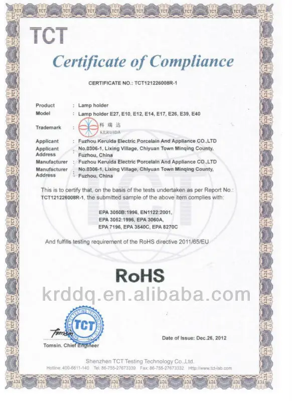 E40 ceramic porcelain screw cap lamp holder with bracket