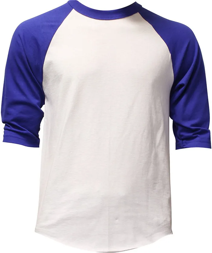 Baseball Raglan T Shirt Men 3/4 Sleeve T-shirt Custom Silk Screen Print ...