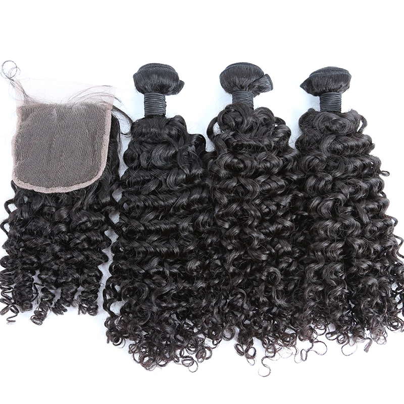 

High quality Brazilian No shedding hair Curly Human Virgin Hair Extensions