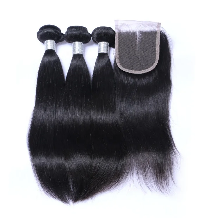 

Highknight Wholesale Bundle Virgin Hair Vendors Silky Straight Virgin Hair Bundles With Lace Closure