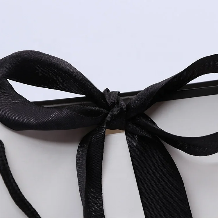 
custom logo printed retail shopping white paper carry bags with bow tie 