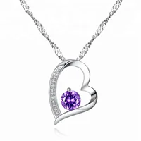 

Heart Necklace With Silver Chain 925 Sterling Silver Necklace
