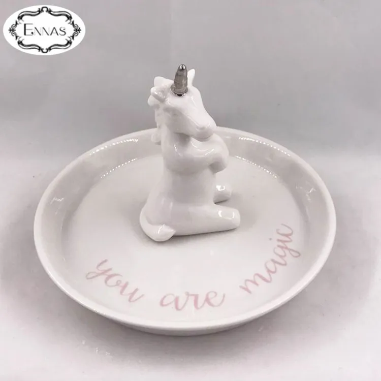 Chinese factory wholesale cheap home decoration animal ceramic jewelry tray