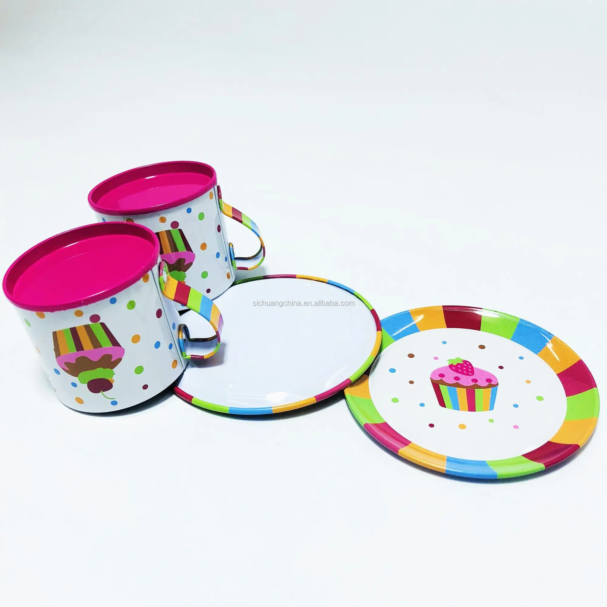 Kids Toy Mini Metal Tea Cup Tinplate Tea Set Cheap Tea Cups And Saucers ...