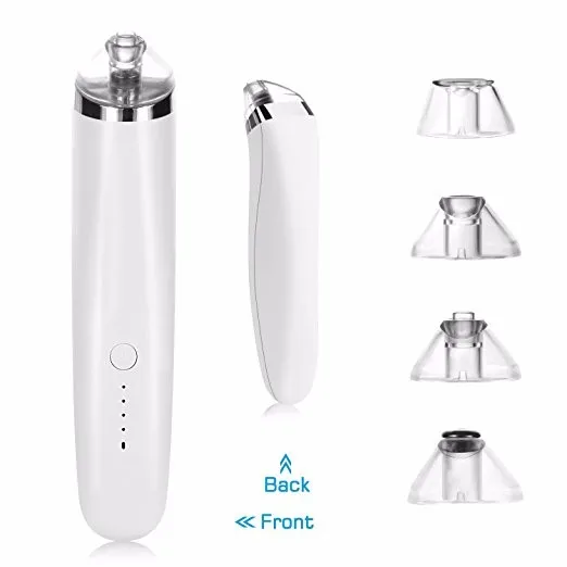 

New product ideas 2019 beauty skin care machine facial vacuum pore cleaner USB rechargeable blackhead remover suction, White /pink / rose golden