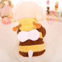 

Cute design new arrive small bee yellow cotton pet warm clothes dog