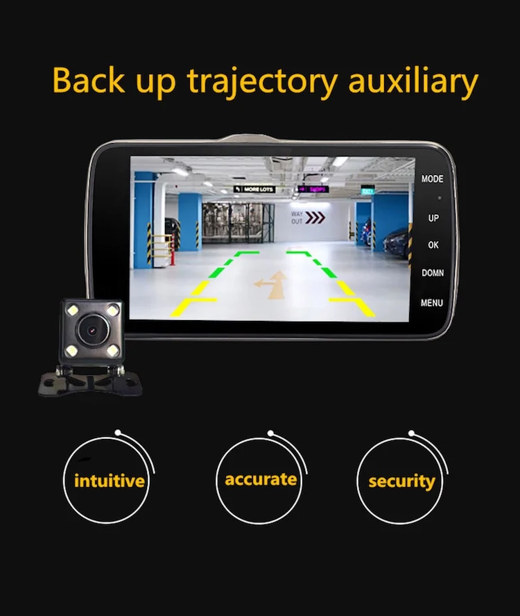 HD video recording A21 car dash camera front and rear driving recorder