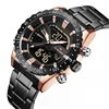 NAVIFORCE Watch 9136 S Men's Japan Quartz Steel Band Watch Date Week 24-Hours Watches Men Wrist Digital Relogio Masculino